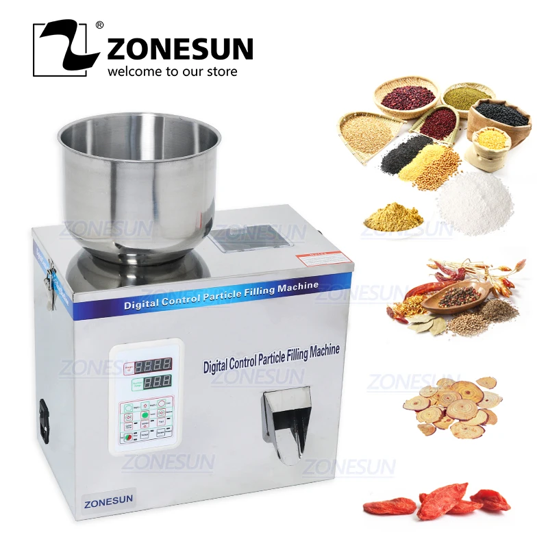 ZONESUN, 2-200 г, количественные машины, автоматическая машина для наполнения порошкового чая, лекарственная машина для наполнения пищевых продуктов в гранулах волчьей ягоды