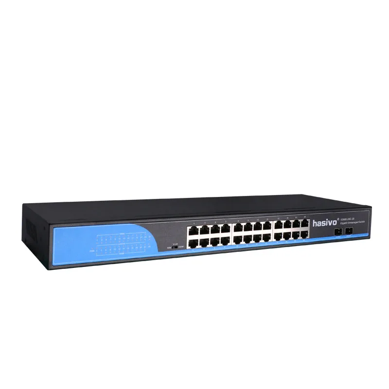 Сетевой Ethernet коммутатор с 24 портами RJ45 10/100 Мбит/с гигабитный для ip камеры|Сетевые