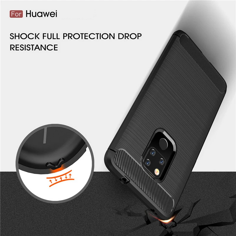Brushed silicone soft phone case For Huawei Honor P8 P9 P10 P20 P30 lite Pro Nova 4 3E 2i P Smart+ Mate 9 10 20 Carbon Cover | Мобильные