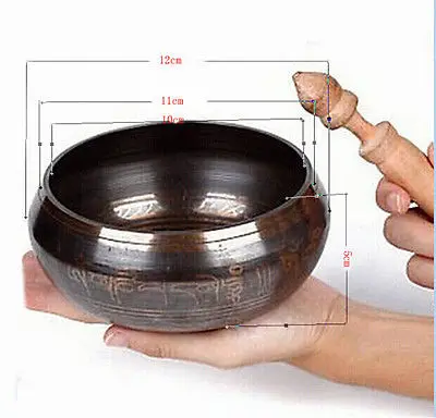 Китайская тибетская выдающаяся старая чакра для пения в тибетском стиле 12 см|tibetan