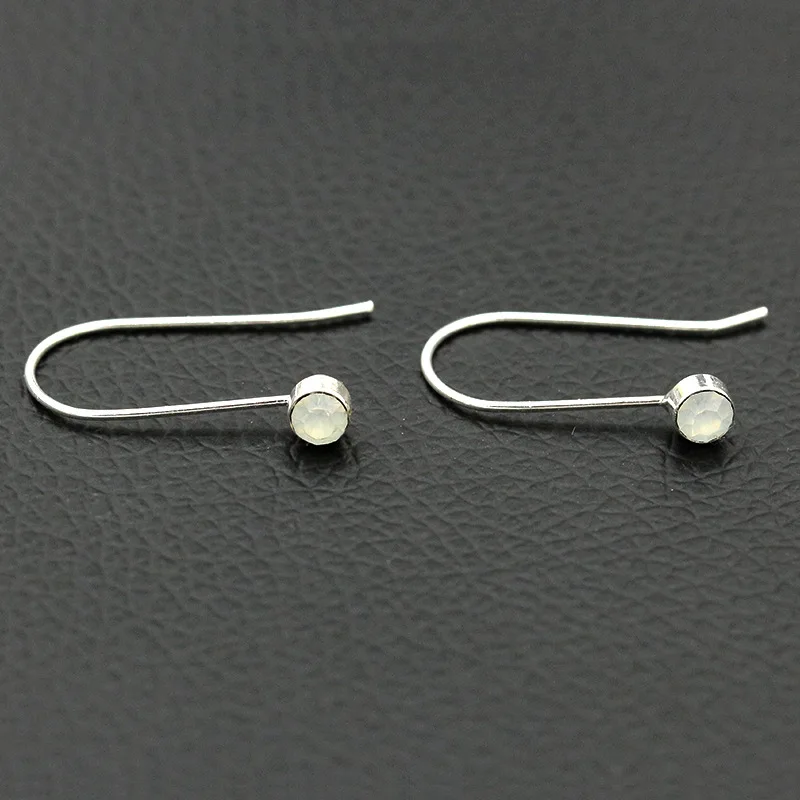 Простой стиль посеребренные u образный крючок молочный Кристалл женские тонкие