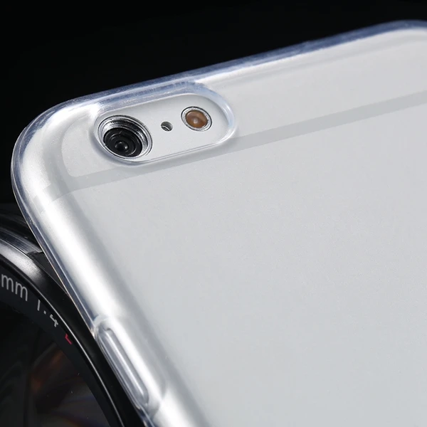 Super Flexible Clear капа Для iphone 6 4.7 Кристалл Простой вернуться чехол Mobile Shell Pure Мягкий