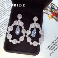hibride luxury wedding bridal women brincos mujer drop earring fashion charm jewelry female anniversary gifts e 650
