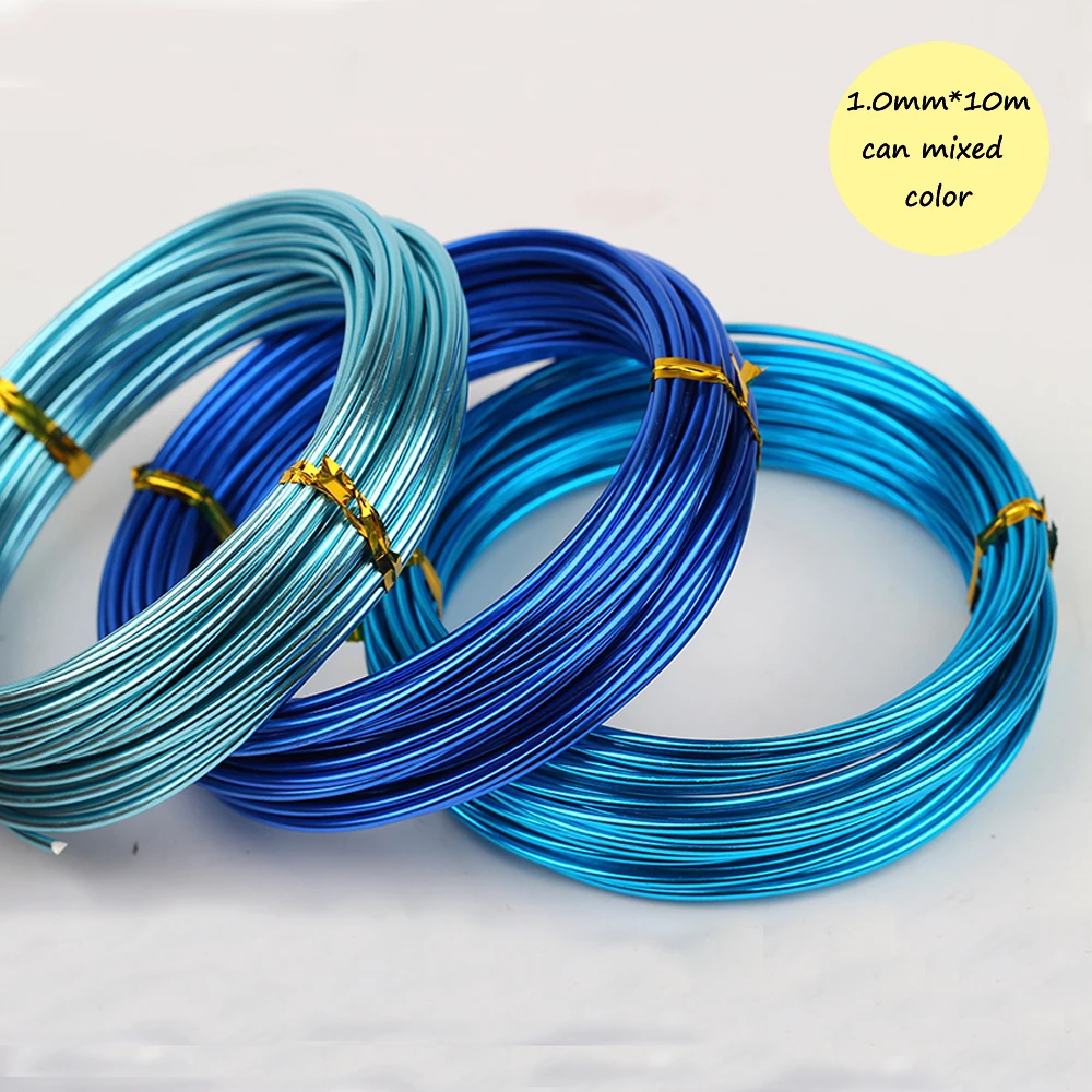 5 шт./лот 1.0 мм * 10 м цветные алюминиевый провод DIY мягкий флористика провода для