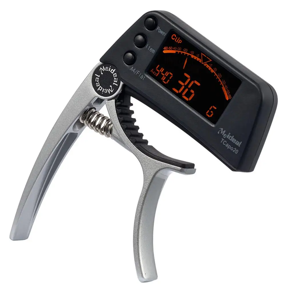 Meideal 2 в 1 гитарное приспособление для быстрой смены каподастра Key Guitarra Capos тюнер для электрогитары бас-укулеле Запчасти Аксессуары TCapo20