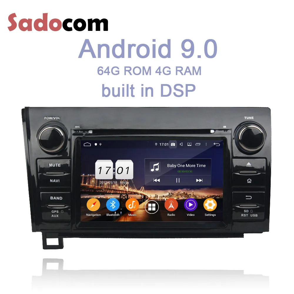 Ips 7 &quotAndroid 9 0 автомобильный dvd плеер для Toyota Sequoia Tundra 2010 2012 4 Гб ram 64g rom 8 Core gps Glonass RDS