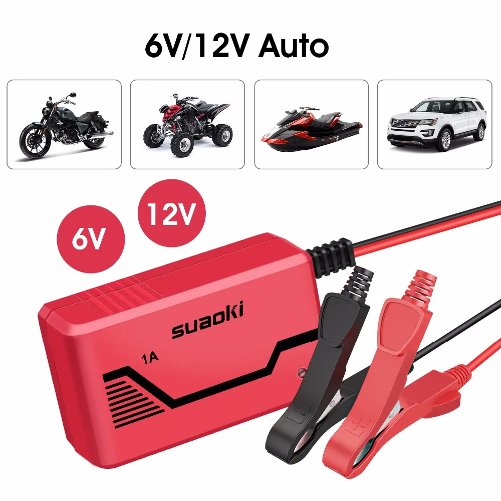 SUAOKI ICS1 6 V/12 V зарядное устройство портативное автоматическое обслуживание для