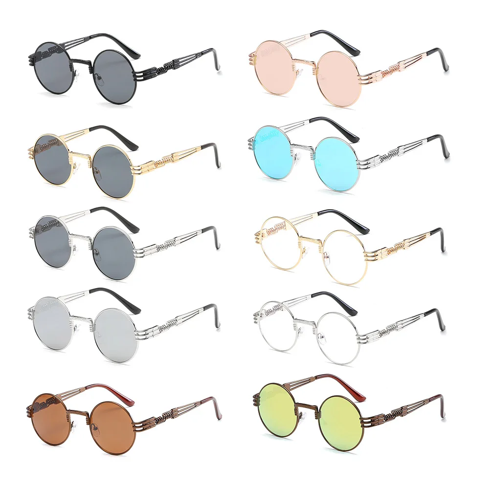 Fashion Retro Round Metal Glasses Lens Goggle Eyewear Frame Women Drive Goggles | Автомобили и мотоциклы