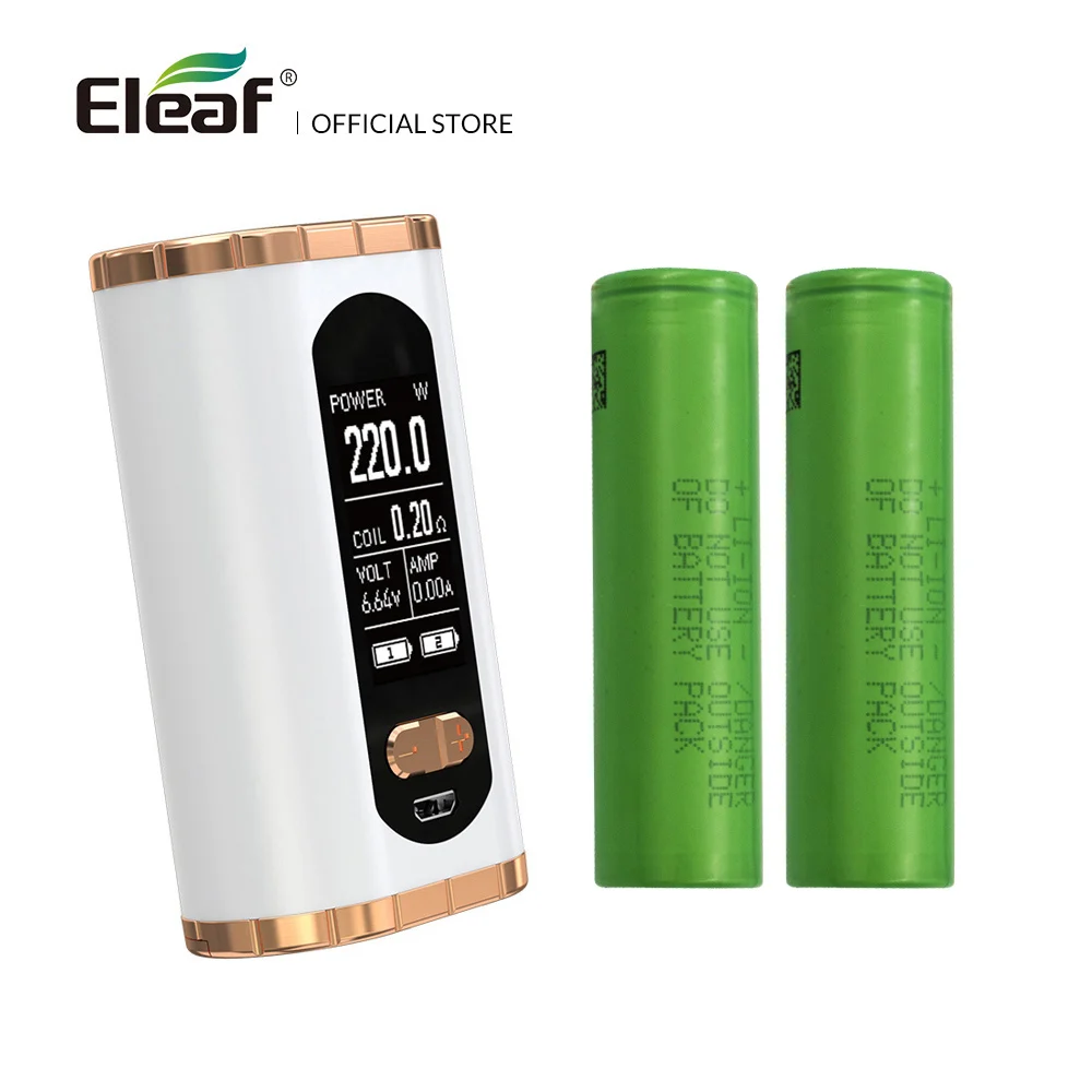 Оригинальный Eleaf Invoke Box MOD 220 Вт большой 1 3 дюймовый экран дисплея 510 нить vape mod