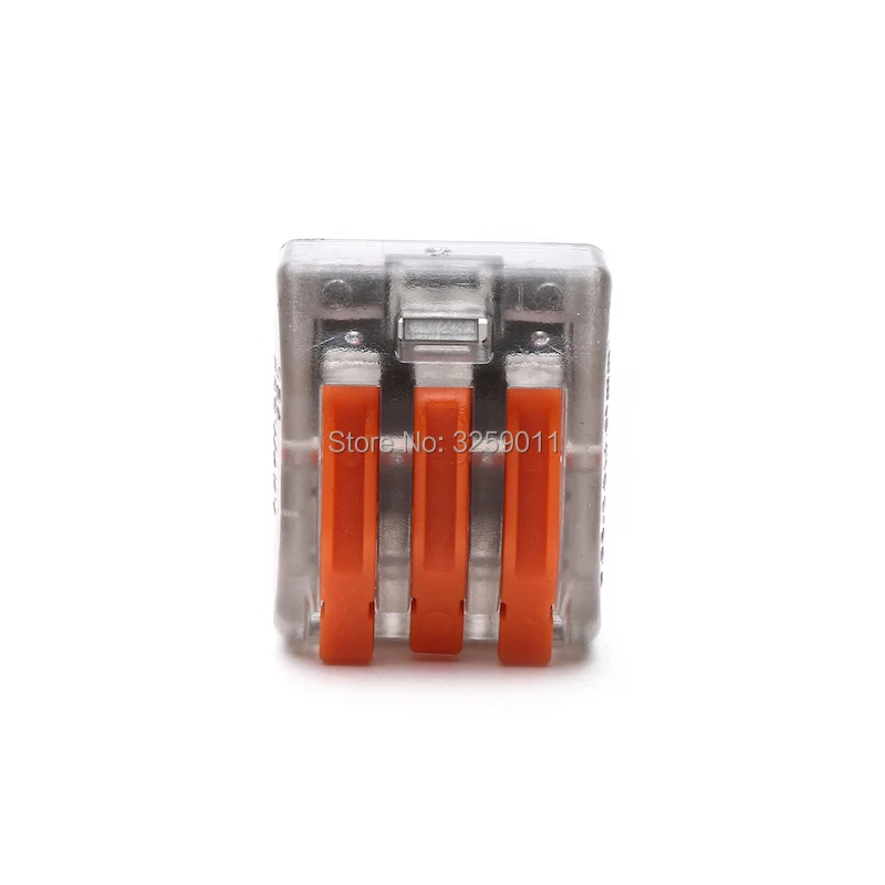 30PCS Compact Splicing wire Connector Lever Push Fit Cable Universal Terminal Block 28-12 AWG PCT-212 transparent Assortment kit |