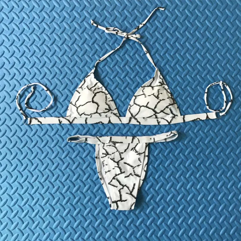 2018 пары купальники печати Бикини Sexy Любители матч пляжный купальник в полоску