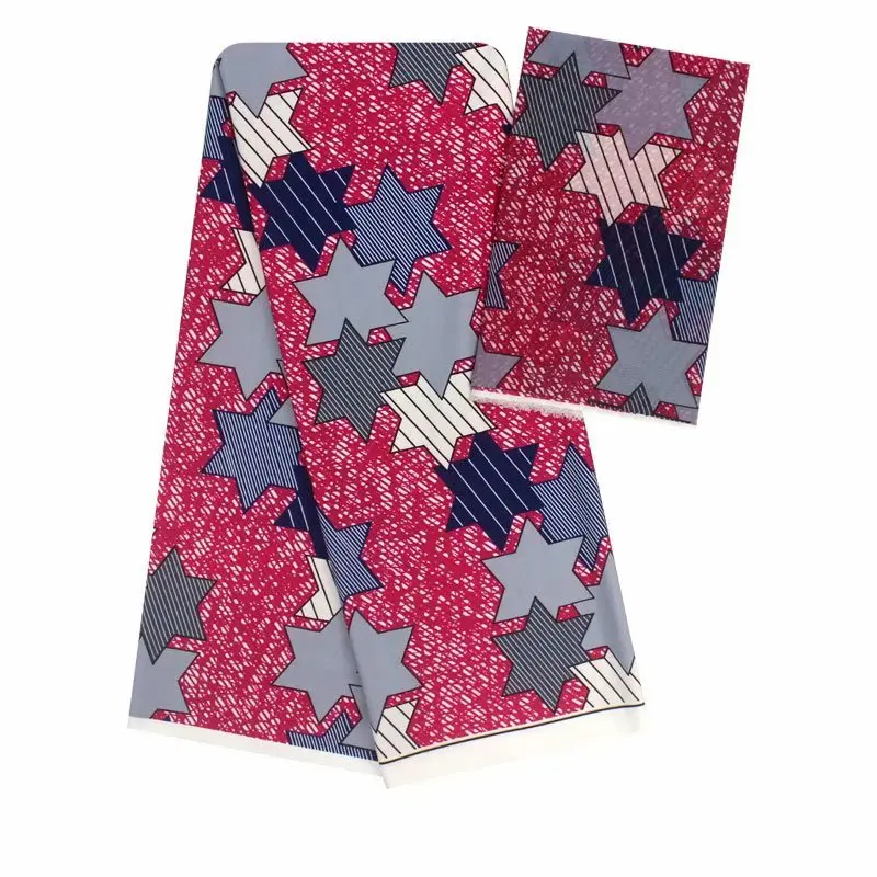 

2018 nigerian Popular Wax fabric Top Quality Vintage Silk wax cloth African Wax Prints Fabric 4+2yards/lot for Party Dress