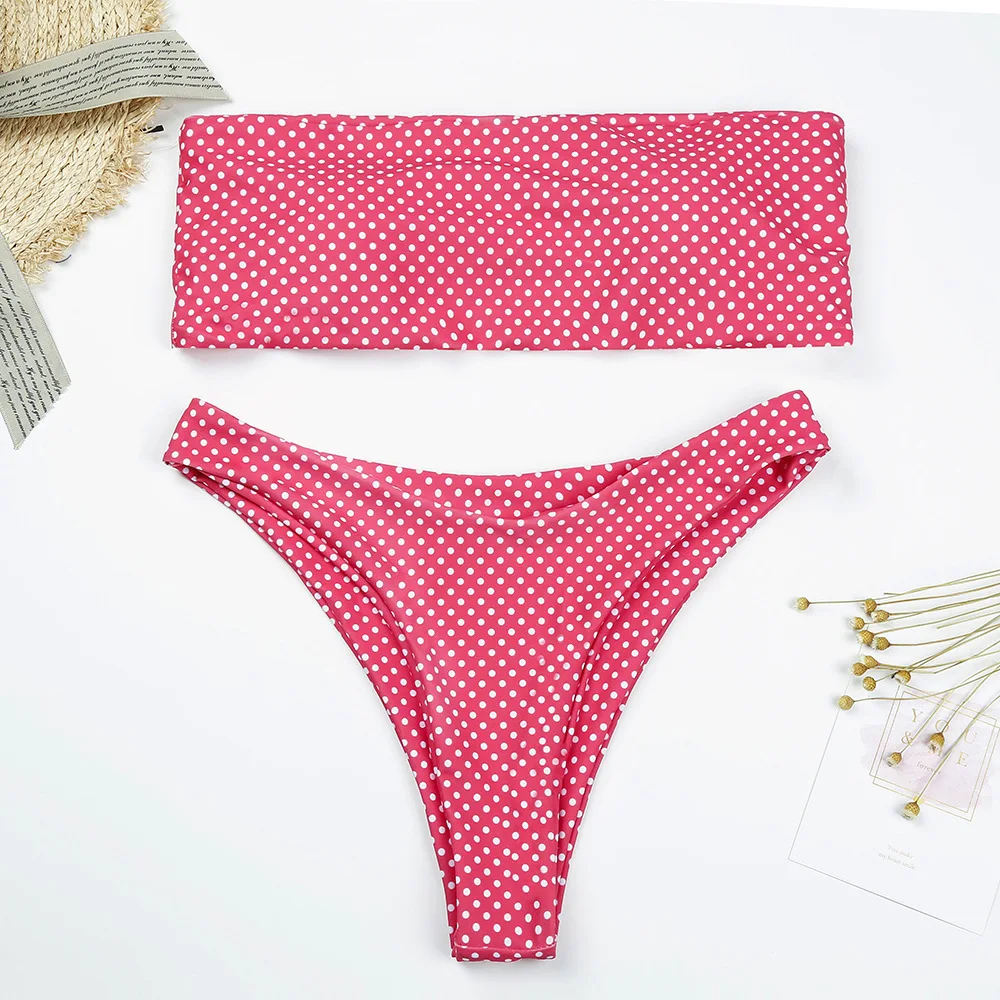 Бикини в горошек 2018 стринги бикини купальники женские купальные костюмы летний