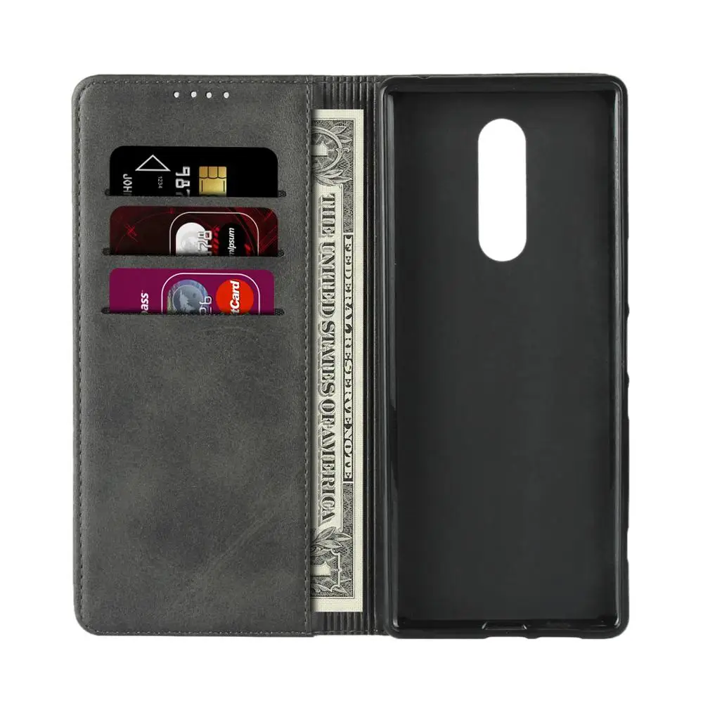 Магнитный кожаный чехол бумажник для Sony Xperia XA1 XA2 Ultra X Performance XZ5 XZ4 XZ3 XZS Z5 XZ XZ2 Premium