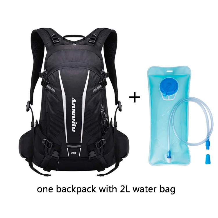 black with water bag 20L рюкзак для велоспорта,рюкзак велосипедный Водонепроницаемый большой емкости MTB велосипед Открытый рюкзак для мужчин, Велоспорт гидратации рюкзак дождевик рюкзак - Цвет: black with water bag