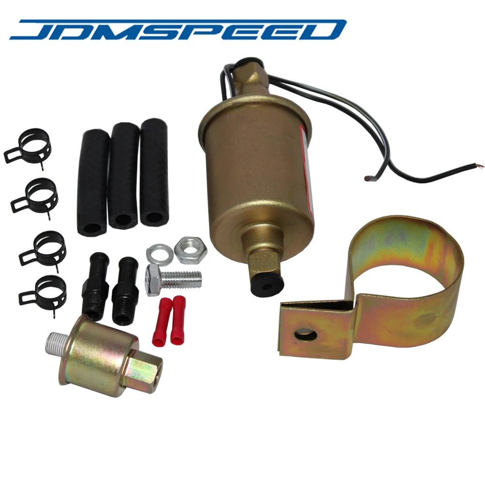 Free Shipping-JDMSPEED UNIVERSAL ELECTRIC FUEL PUMP GAS DIESEL CARBURETED WITH INSTALLATION KIT E8012S | Автомобили и мотоциклы