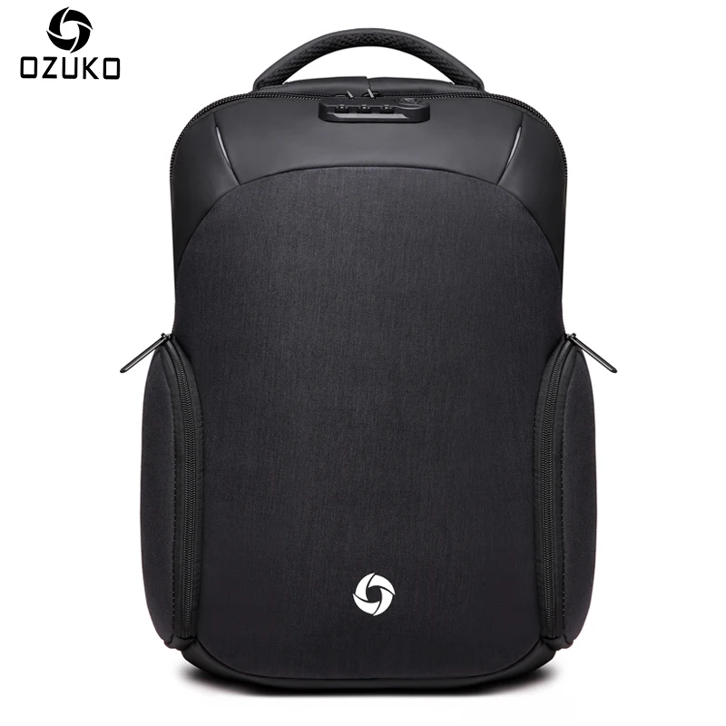 

OZUKO Backpack Waterproof Male Mochila External USB Charge 15.6inch Laptop Backpack college Casual schoolbag Anti-thief Backpack