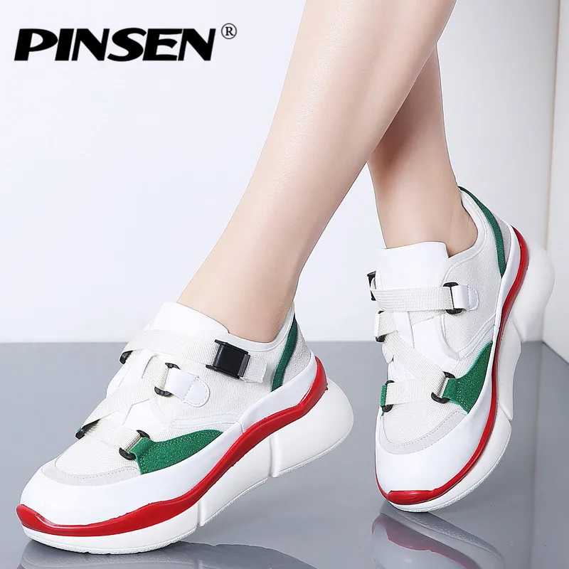 PINSEN 2020 Unisex Spring Sneakers Women Casual Flats Canvas Shoes Basket Female Trainers Woman Chaussure Femme Big Size | Обувь