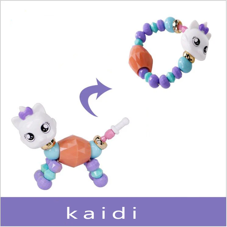 kaidi 8 шт DIY игрушка волшебный браслет животное деформация браслет разнообразие любовь эльф ожерелье подарок для девочки - Цвет: kaidi