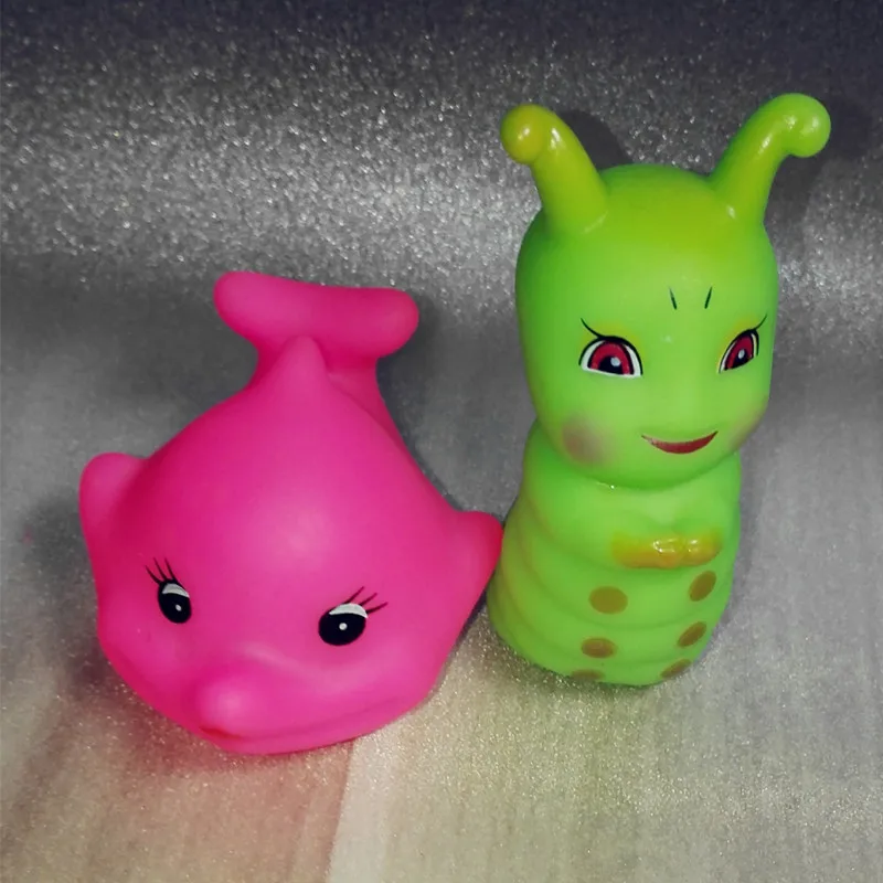 13pcs/lot Baby Bath Toys Animal Rubber Duck Kids Bathroom Water Play Toy Floating Squeeze Sound Squeaky Bathing Toys