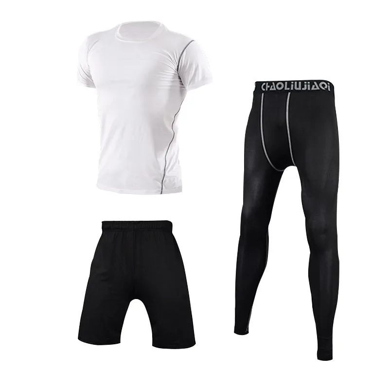 Men sportswear-3-5 Мужская спортивная одежда, дышащие быстросохнущие спортивные костюмы, компрессионная одежда для тренажерного зала, фитнеса, тренировок, занятий спортом, бега, набор для мужчин - Цвет: Men sportswear-3-5