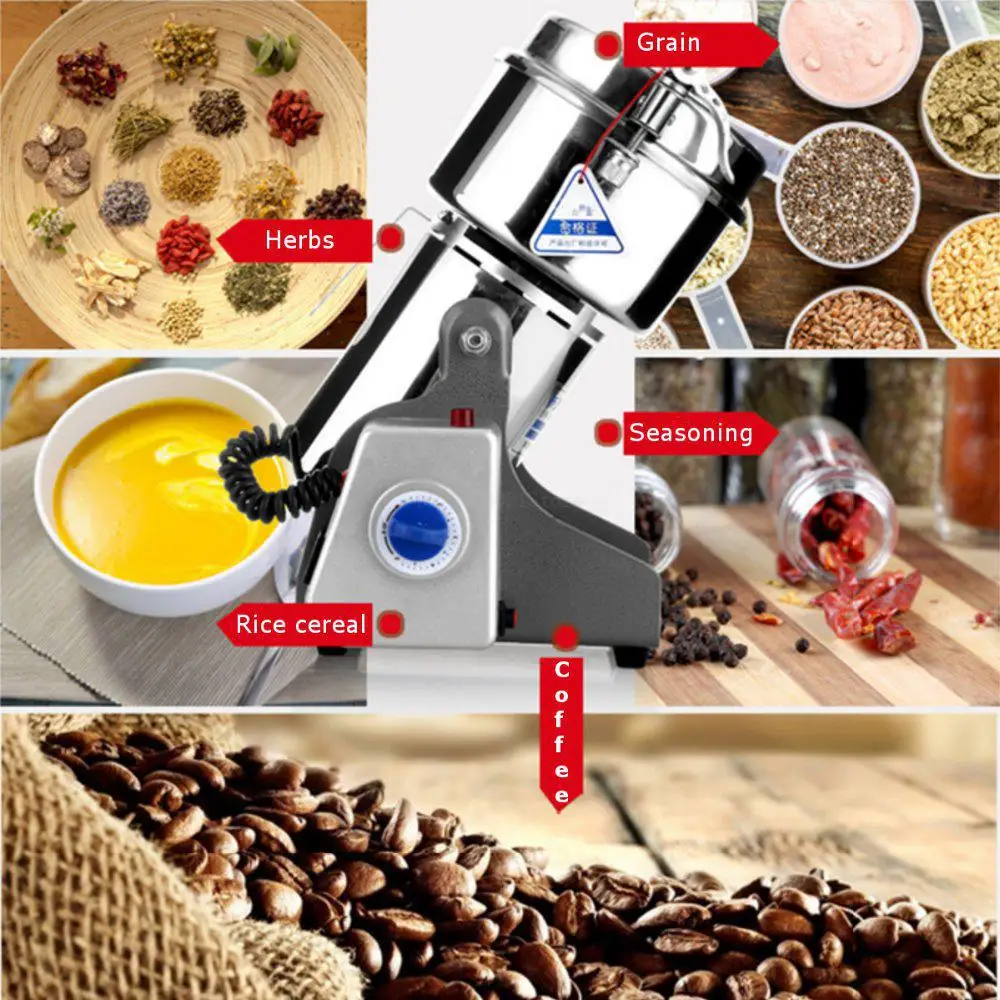 Electric Herb Grain Mill Grinder High Speed Seasoning Feed Powder Flour AU JZ0-1000G | Дом и сад