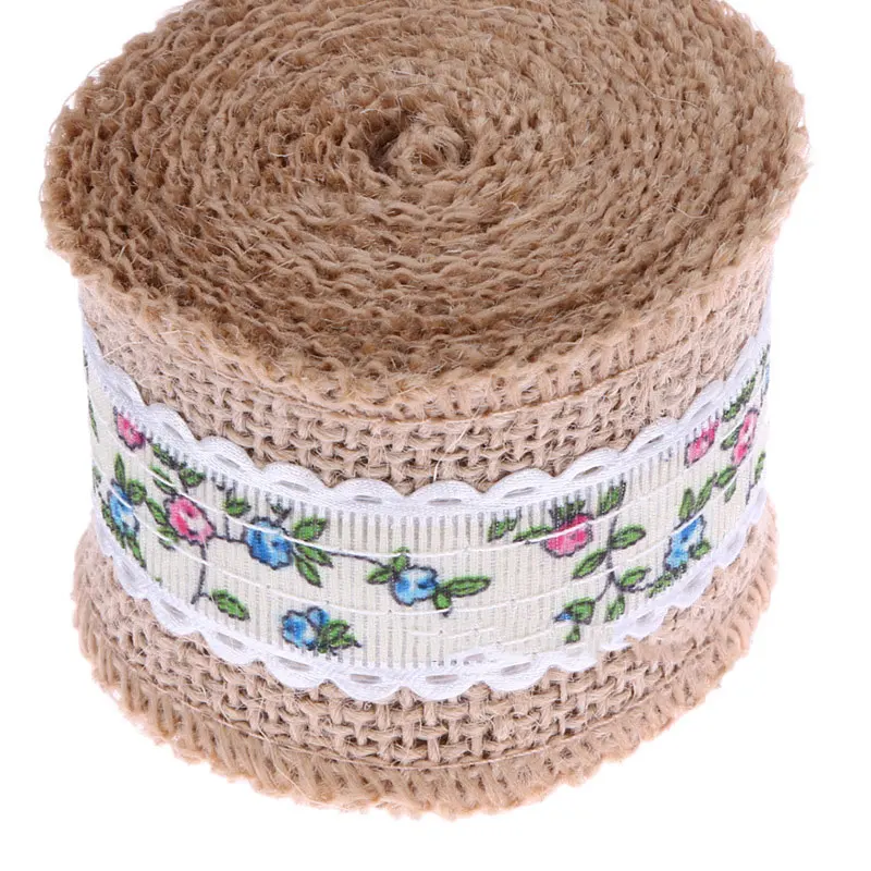 5 м кружевная льняная обшивка атласной ленты для рукоделия упаковка свадебного