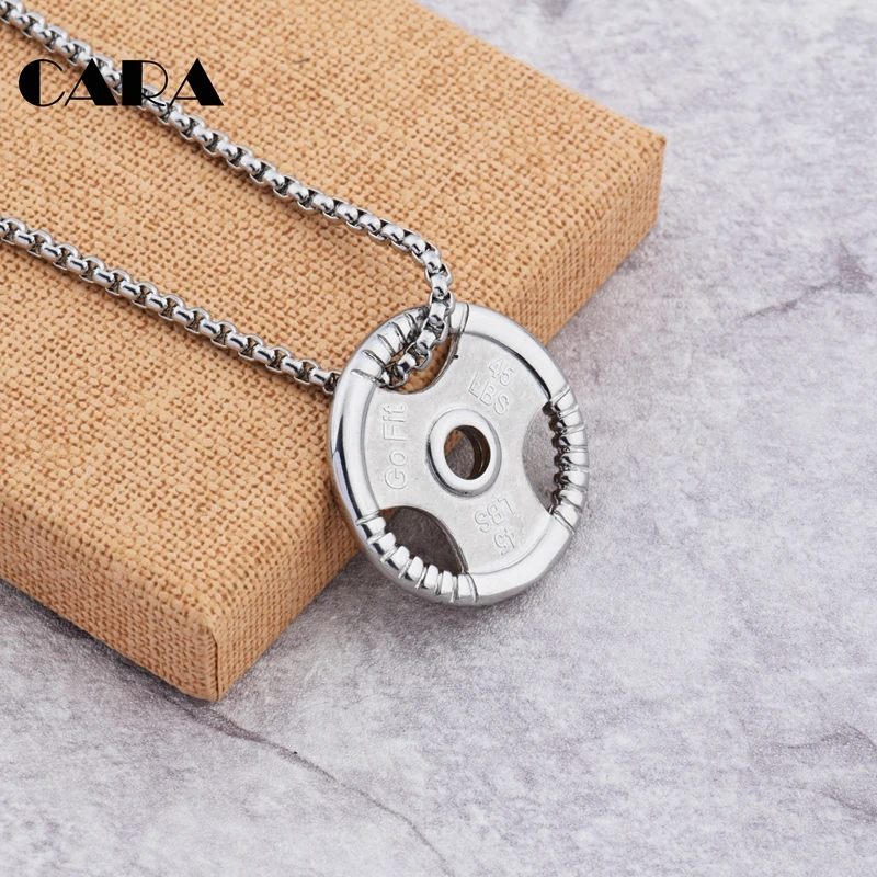 Новое поступление тонкой полированной тренажерный зал fittness кулон в форме гири 316L