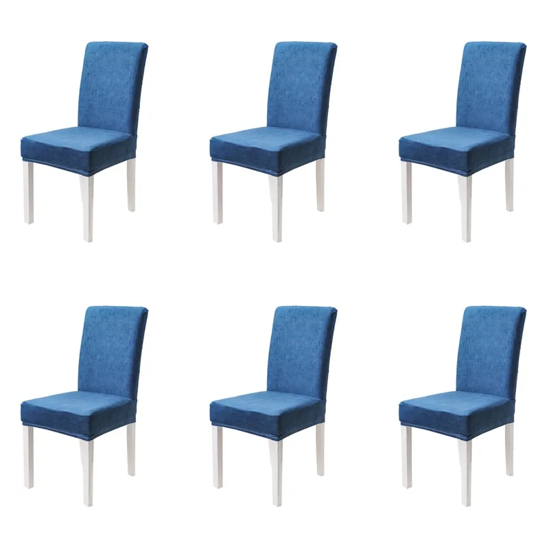 Medium Persian Blue 6 шт. чехлы на кресла стрейч для Обеденная удаляемый моющийся чехлы для стульев для Банкет Ресторан для вечеринок, мебели протектор - Цвет: Medium Persian Blue