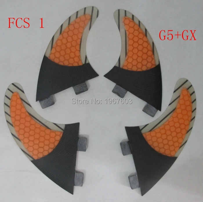 Новый стиль FCS плавники для доски серфинга половинный углерод Quad Set Surf Fin (2 G5 2 GX) SUP