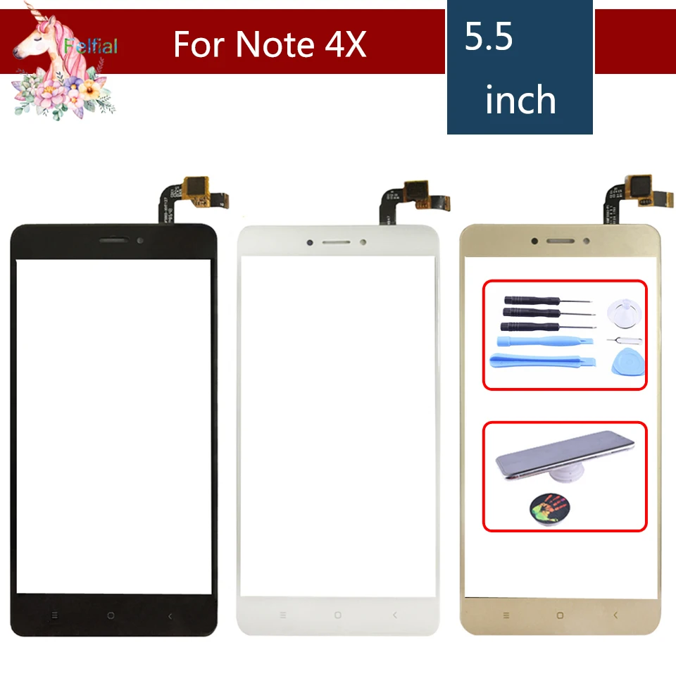 

Original TouchScreen For Xiaomi Redmi Note 4X Note4X Touch Screen Digitizer Touch Panel Sensor Front Glass Lens replacement