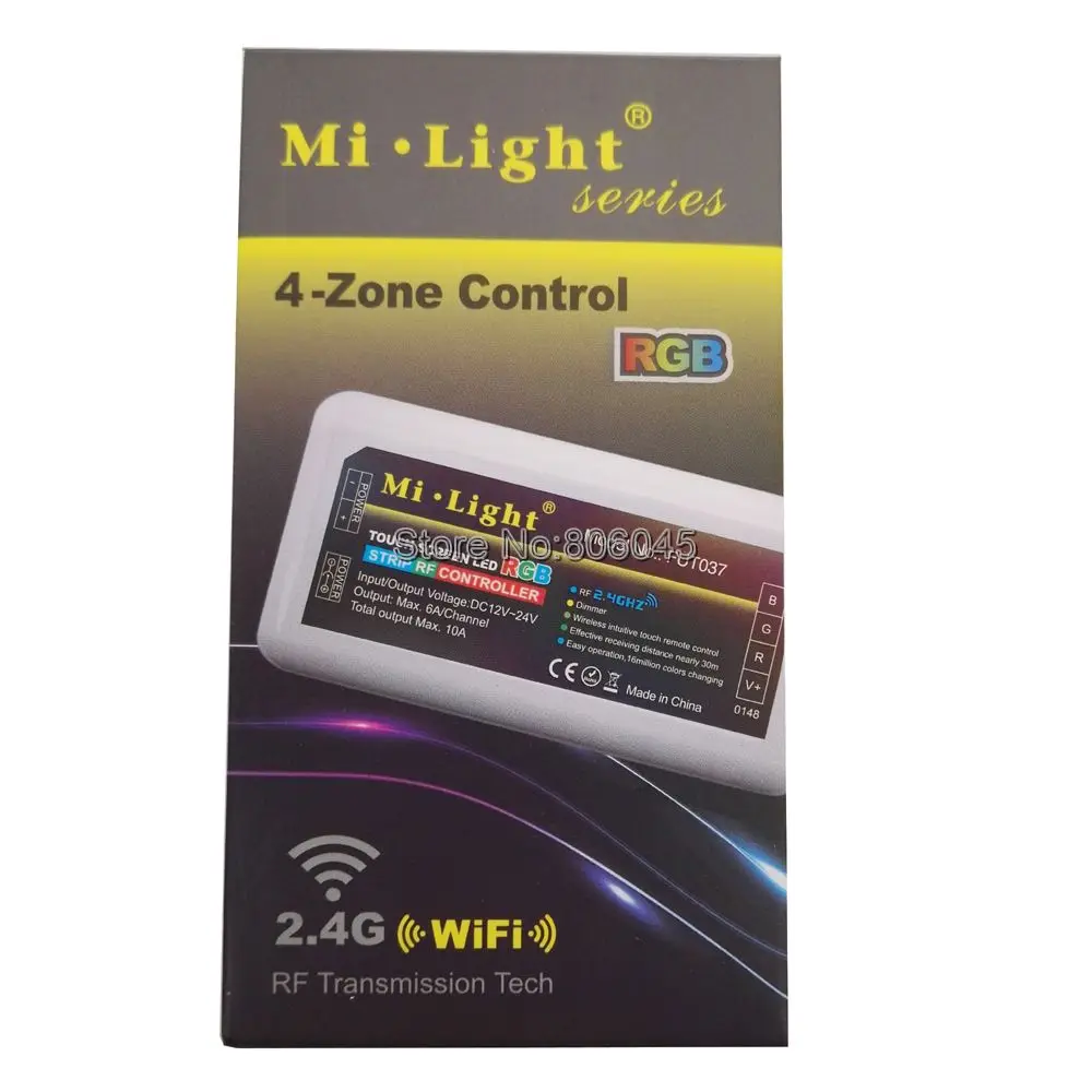 DC 12 В 24 6A/CH Max 10A Mi светильник 2 4G беспроводной 4-зонный RGB светодиодный контроллер