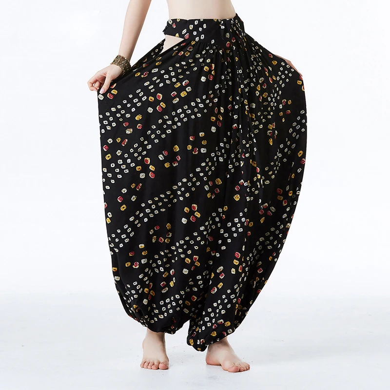 New style Gypsy Trousers Bloomers ATS Harem Pants American Tribal Belly Dance Printed strap Full Pantaloons Costume | Тематическая