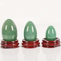natural green aventurine jade yoni egg undrilled with stand stone massage for kegel muscle exercise viginal massage ben wa ball