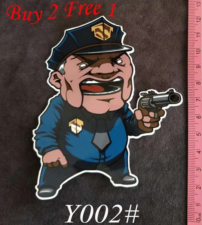 Y002 # полиция ПВХ наклейка домашний декор Стайлинг холодильника стена путешествия