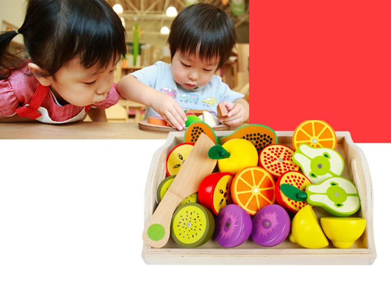 Детские деревянные игрушки, детские ролевые игры, кухонные головоломки, игрушки для резки фруктов и овощей, Игрушки для раннего обучения, забавные хобби