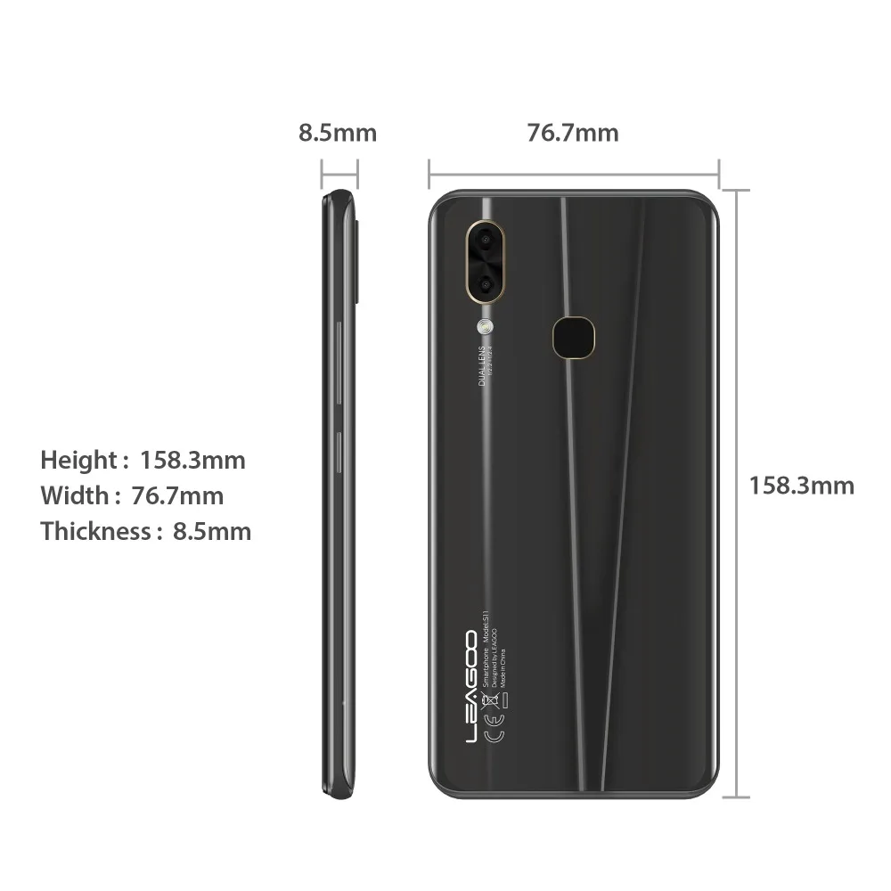 LEAGOO S11 4 Гб 64 Гб мобильный телефон Android 9,0 6," дисплей капли воды Helio P22 Восьмиядерный 13MP двойная камера отпечатков пальцев Смартфон