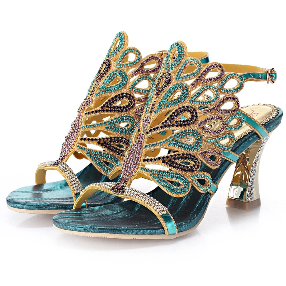 Новинка 2019 года модные пикантные удобные босоножки со стразами свадебные и