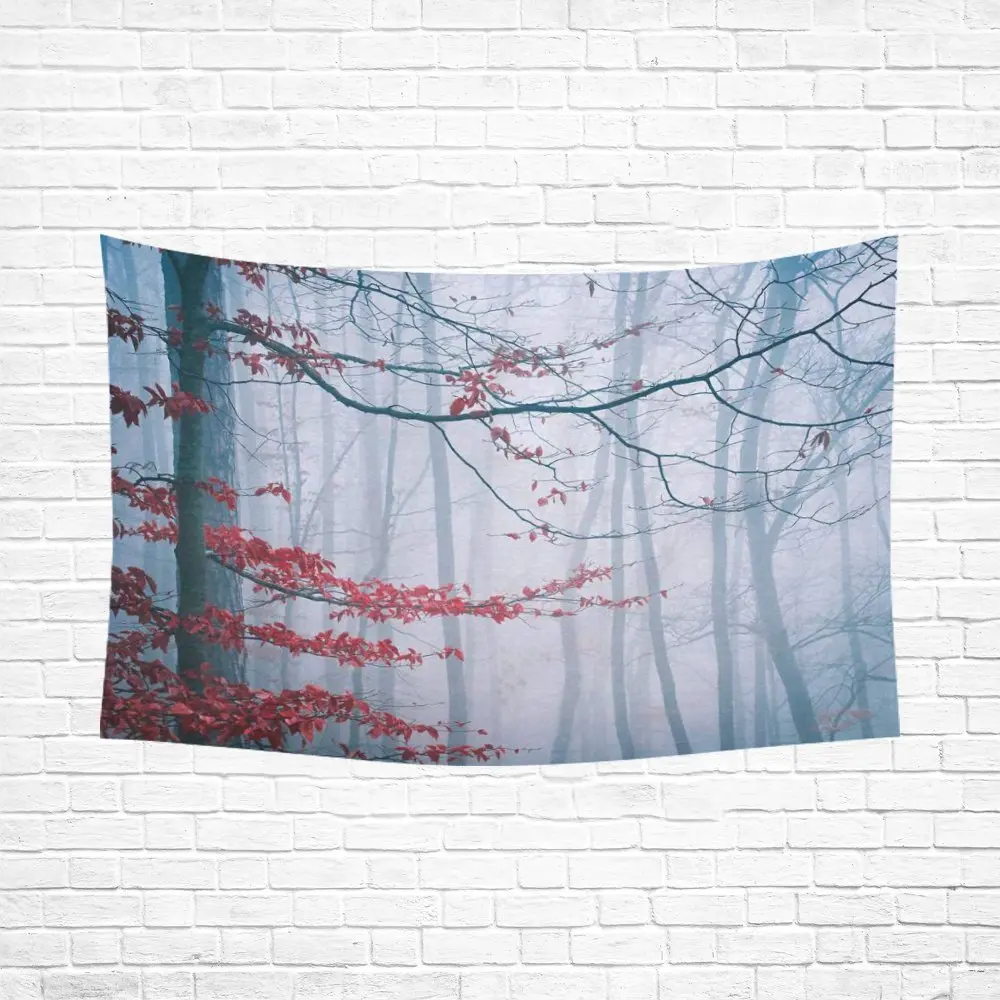 Пейзаж стены Книги по искусству Домашний декор дерево в туманной осенний лес