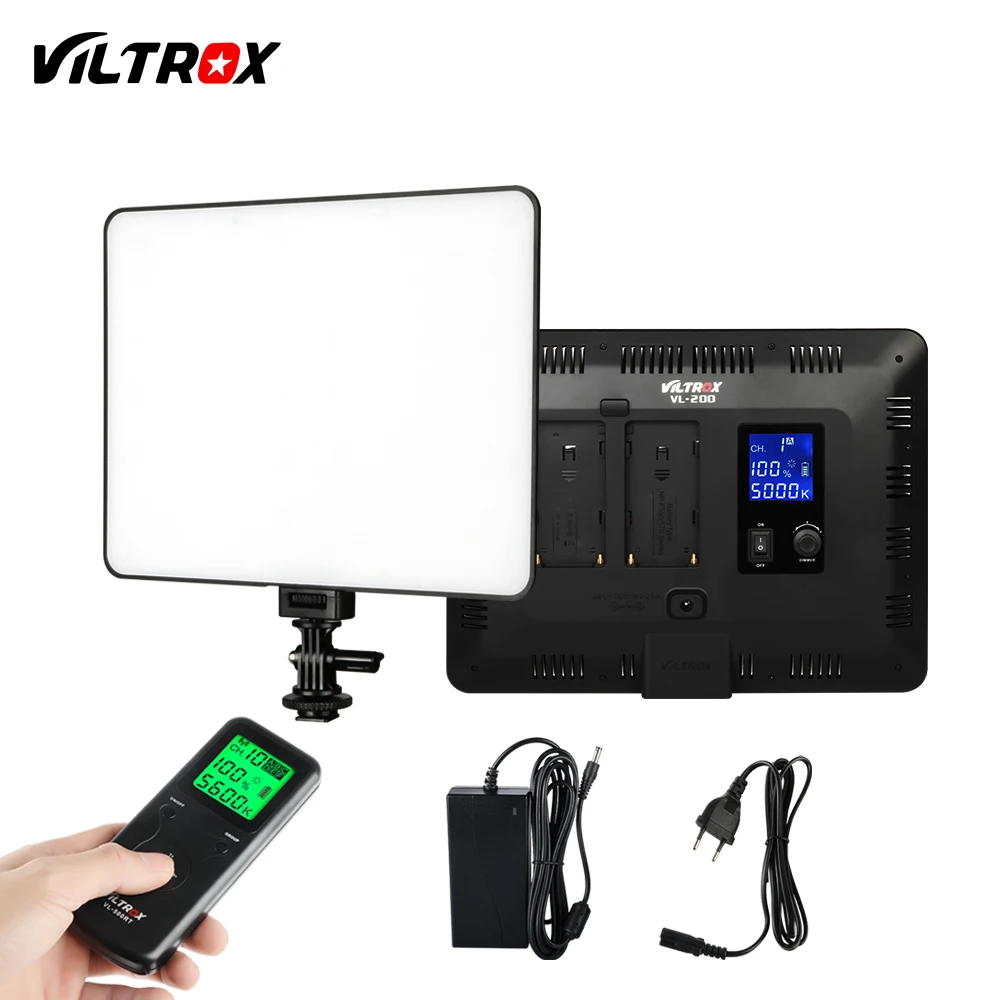 Набор для фотостудии 2x Viltrox VL-200T беспроводной пульт дистанционного двухцветный светодиодный студийный свет для видео лампа+ 2x светильник подставка для DSLR камеры Live