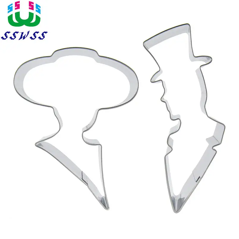 Инструменты для украшения торта в форме мужчины джентльмена и женщины формы