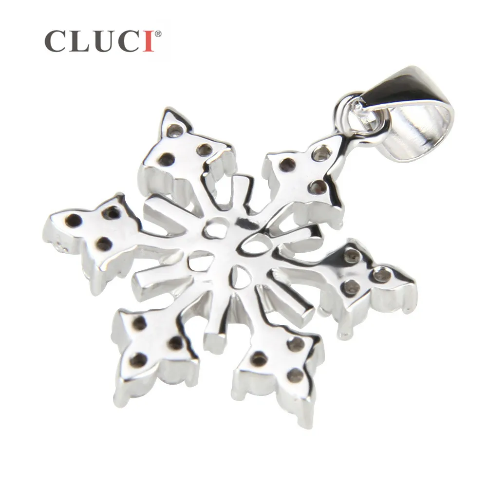 Подвеска женская из серебра 925 пробы в виде снежинки|zircon pendant|gift giftsgift christmas |