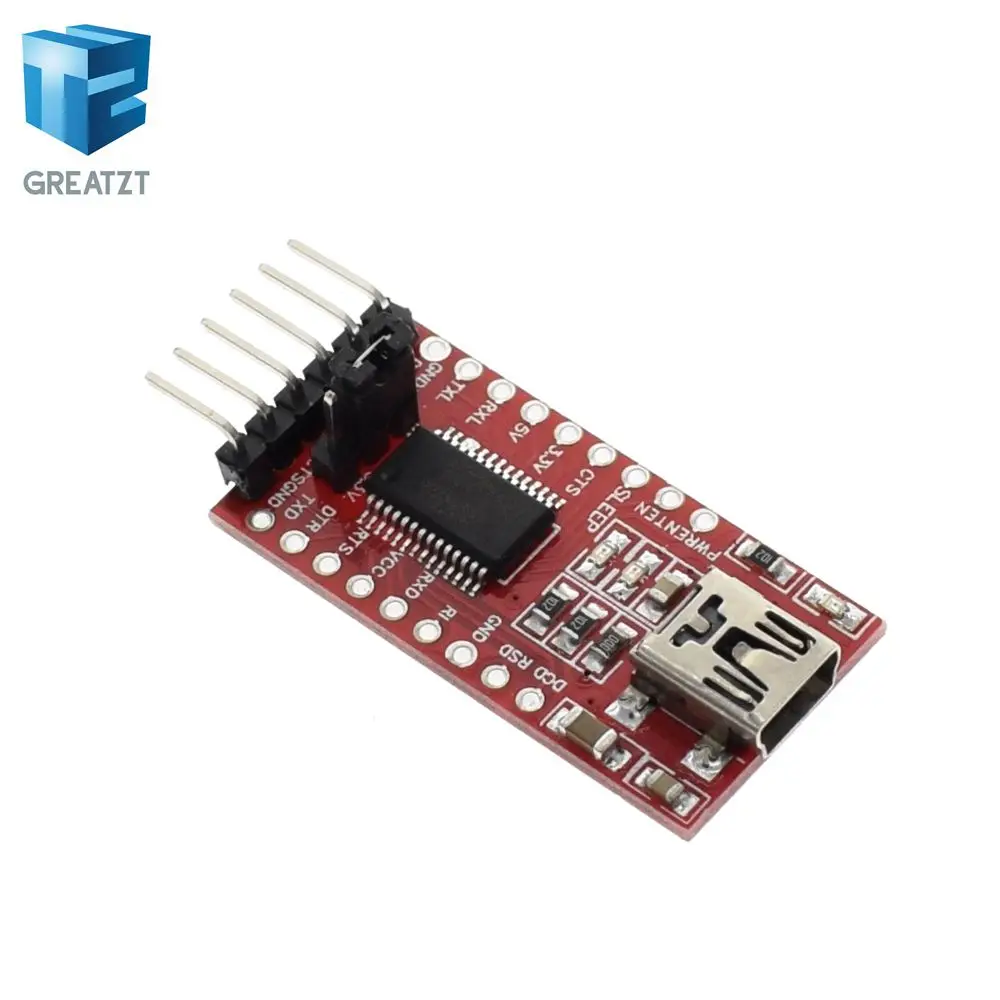 Greatzt FT232RL FTDI USB 3 В 5 к ttl Серийный адаптер модуль forarduin мини Порты и разъёмы. купить