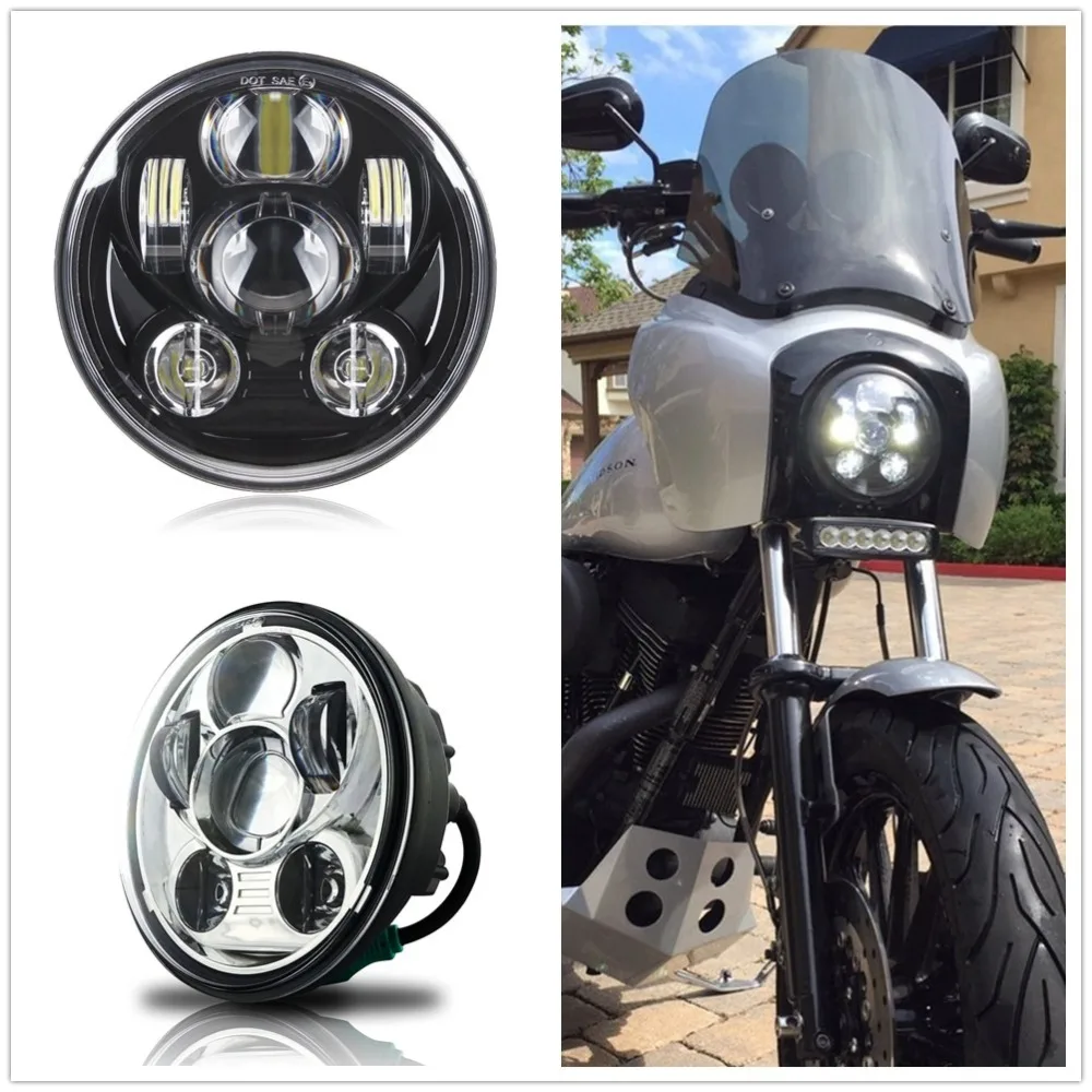 DOT 5-3/" 5,75 светодиодный фонарь для Yamaha V-Star XVS 650 950 для мотоцикла Bobber Кафе Racer 40 Вт 45 Вт 65 Вт 80 Вт фары