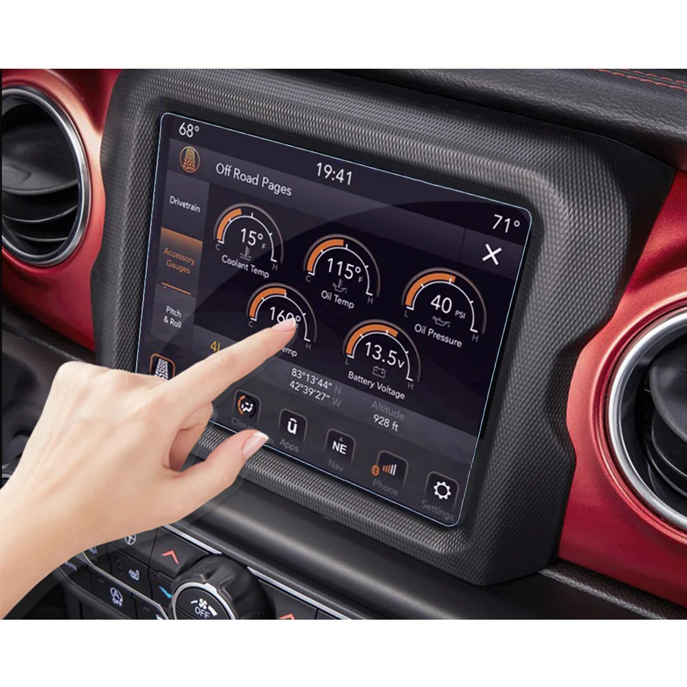 Протектор экрана Buendeer GPS для Jeep Wrangler JL Uconnect 2018 2019 аксессуары интерьера автомобиля