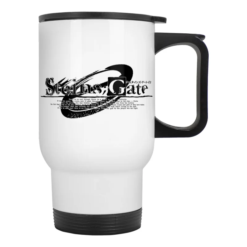 STEINS GATE EL PSY CONGROO Okabe Rintarou дорожная кружка из нержавеющей стали|Вакуумные фляги и