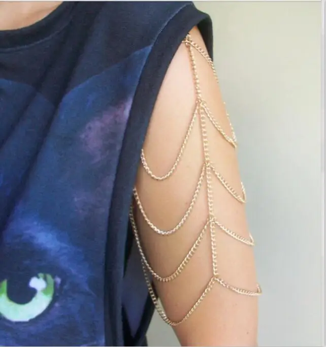 Бесплатная доставка модные женские золотые цепочки WRAR01 на руку уникальные