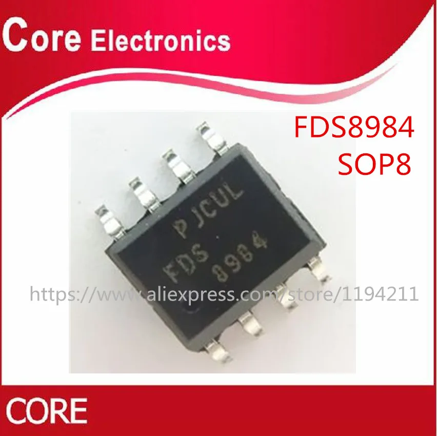 50 шт./лот FDS8984 8984 MOSFET лапками углублением SOP 8 новинка|Интегральные схемы| |