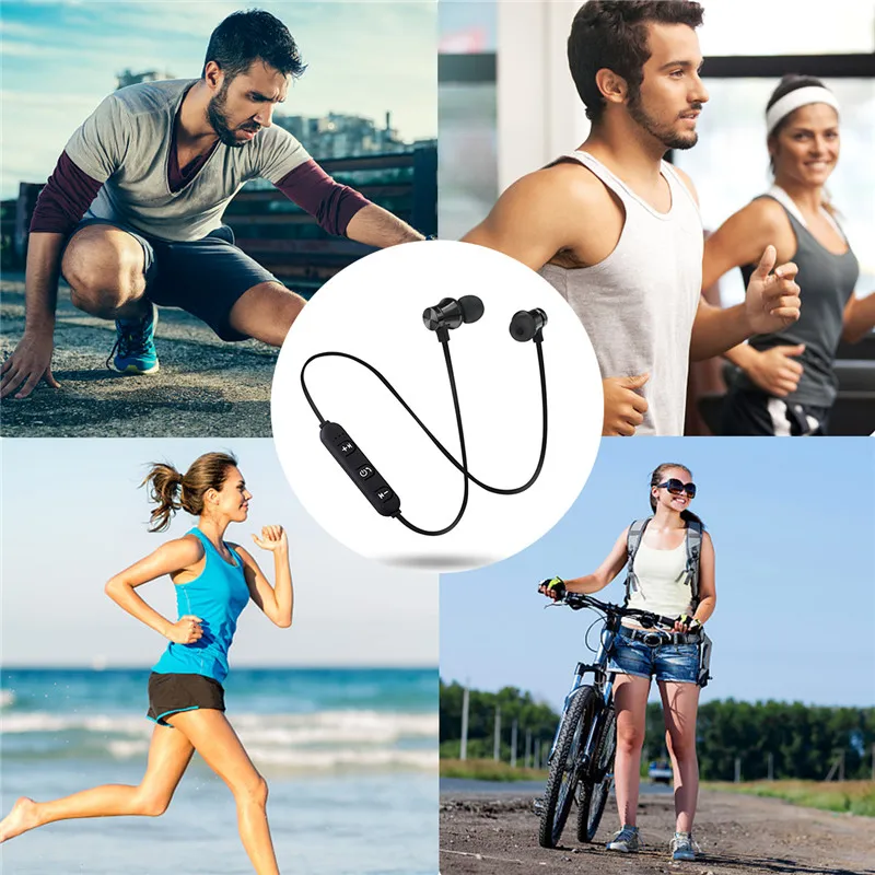 Спортивные магнитные Bluetooth наушники V4.1 стерео спортивные водонепроницаемые