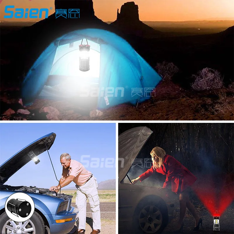 Rechargeable LED Camping Lantern Brionac Newest Magnetic Tent Light 4-In-1 Flashlight with USB Cable Best for Emergenc |